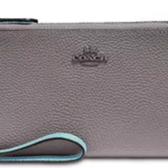 NWT Colorblock COACH Double Zip Wristlet - Picture 2 of 5